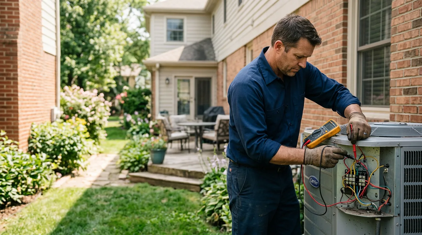 HVAC technician working near Mount Freedom, NJ